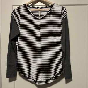 Lululemon Athletica Black and White Striped Top